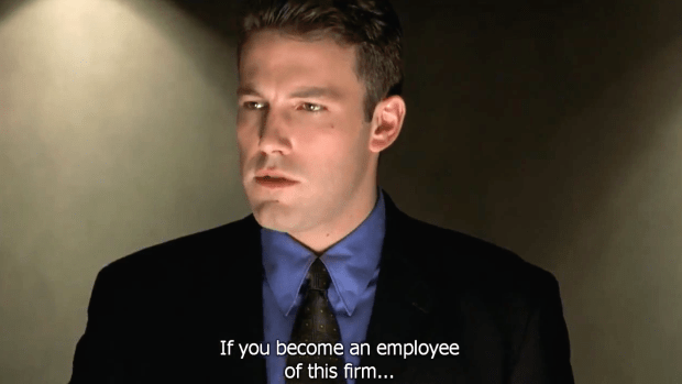 Ben Affleck Boiler Room speech  voor  nieuwe trainees.